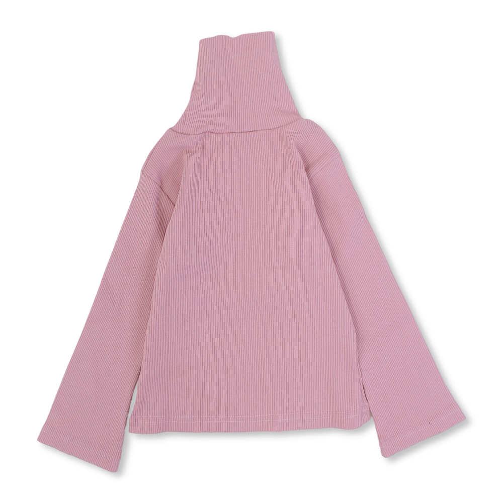 Girls Cotton High Collar Undershirt – Dusty Pink