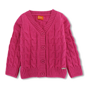 Girls Wool Cardigan Jacket – Fuchsia