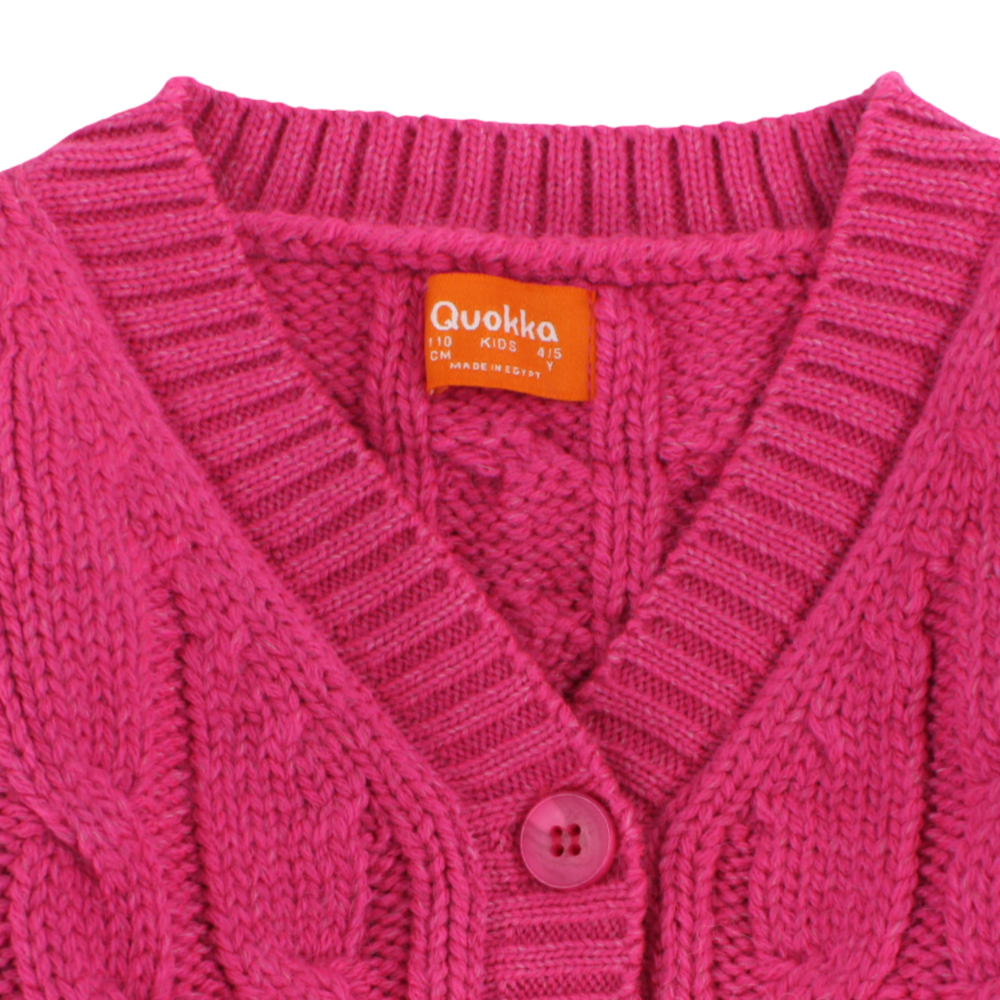 Girls Wool Cardigan Jacket – Fuchsia