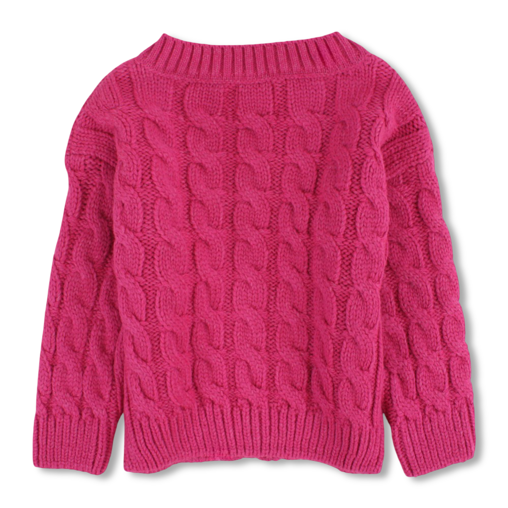 Girls Wool Cardigan Jacket – Fuchsia