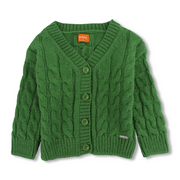 Girls Wool Cardigan Jacket – Olive