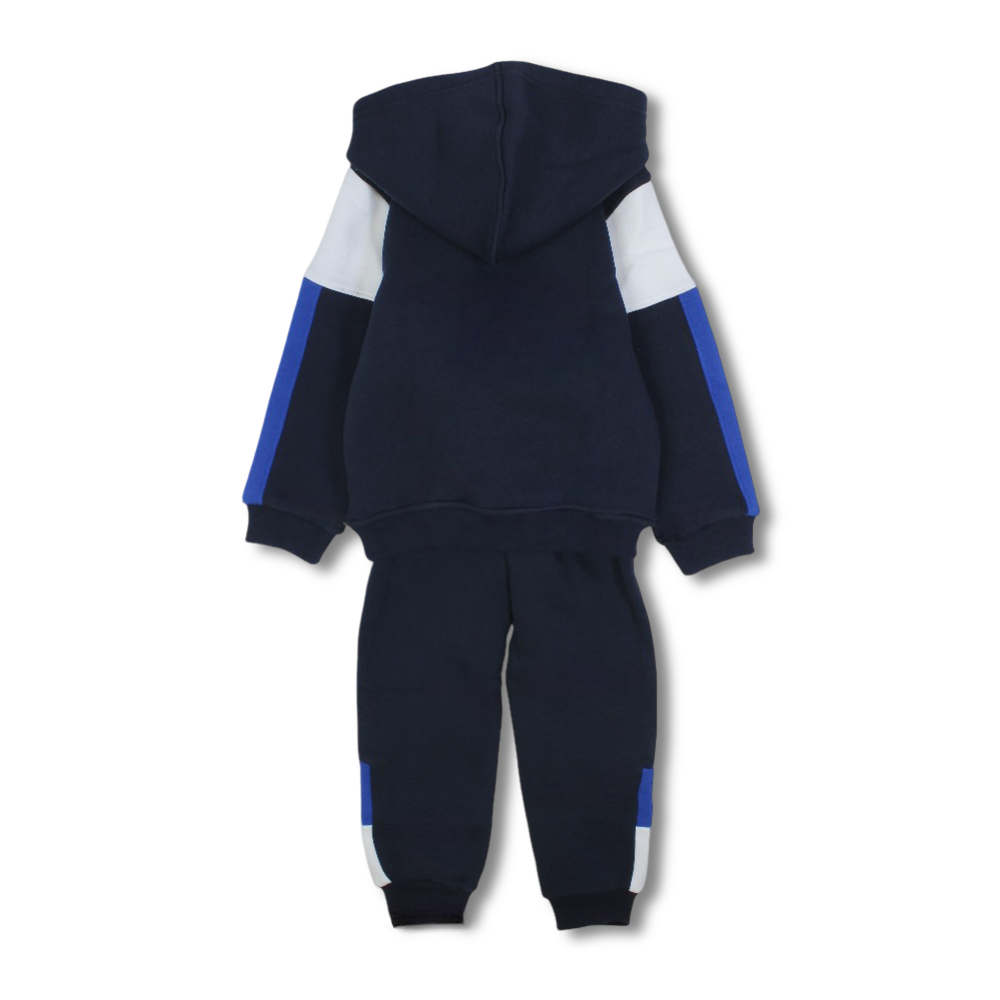 Boys Cotton Two-Piece Outfit Set - Navy