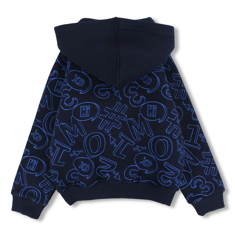 Boys Cotton Hoodie – “Let's Move“ Print