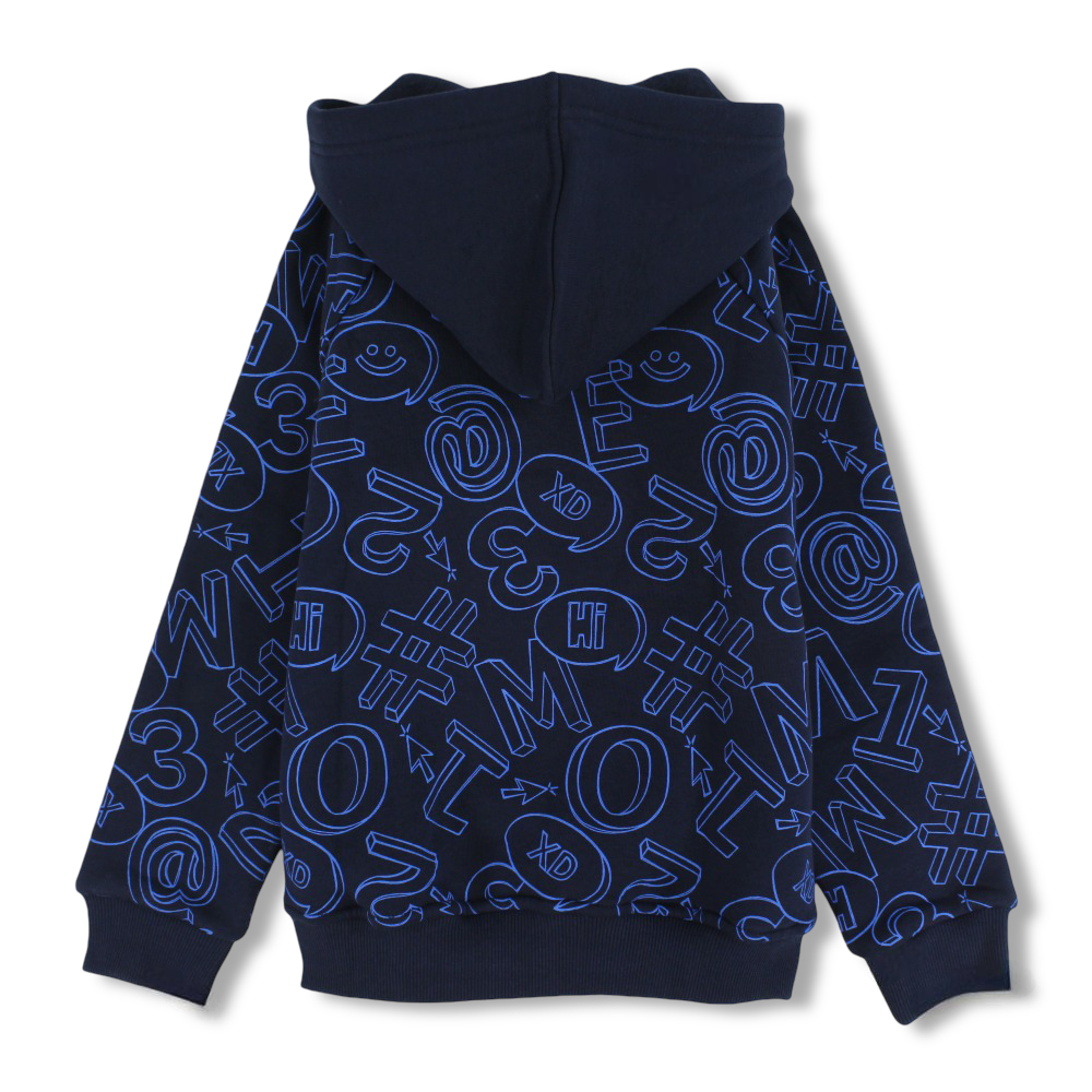 Boys Cotton Hoodie – “Let's Move“ Print