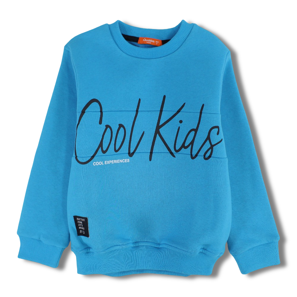 Boys Cotton Sweatshirt - "Cool Kids" Design