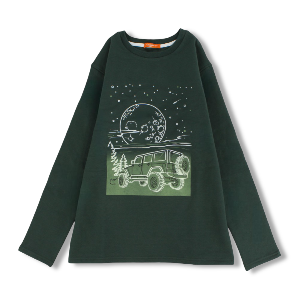 Boys Cotton Sweatshirt - Car Print