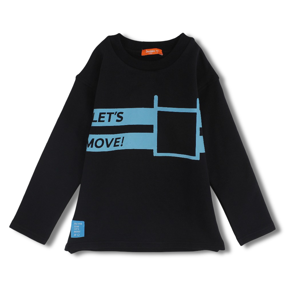 Boys Cotton Sweatshirt - "Let's Move!" Design