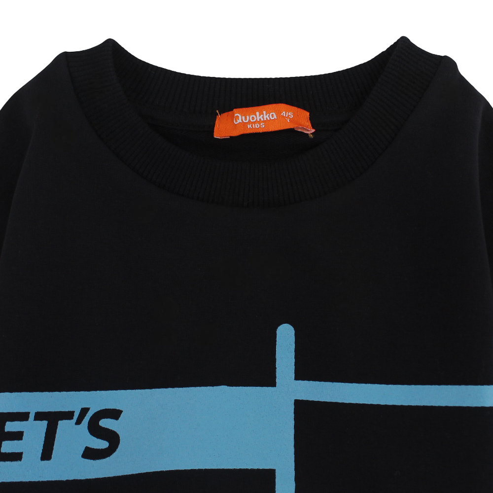 Boys Cotton Sweatshirt - "Let's Move!" Design