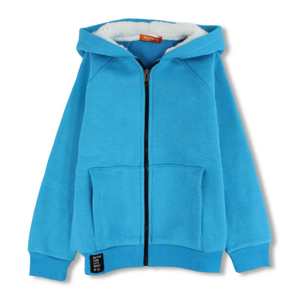 Boys Cotton Zip-Up Hoodie - Soft Inner Lining