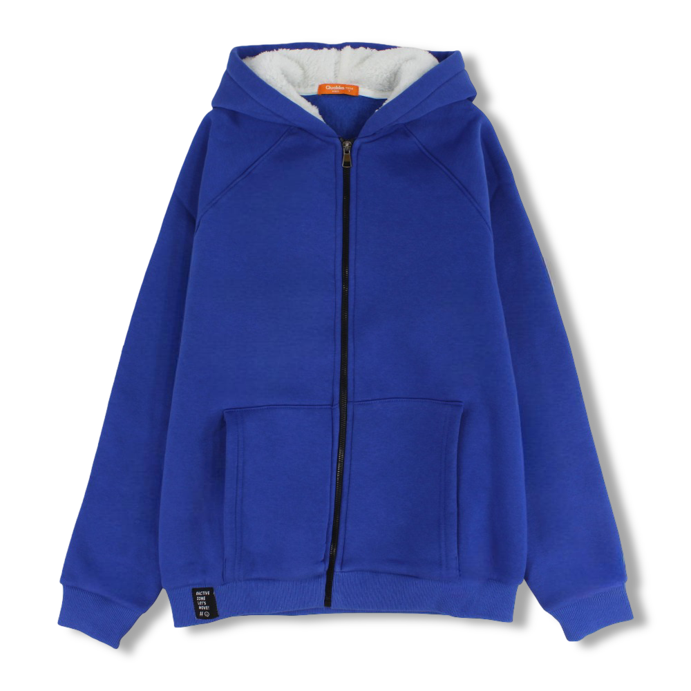 Boys Cotton Zip-Up Hoodie - Soft Inner Lining