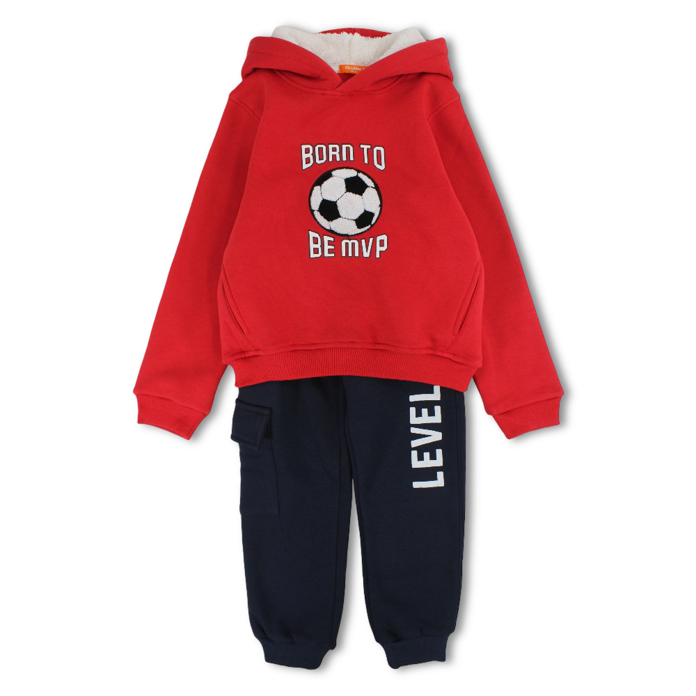 Boys Cotton Hoodie – “Born to Be Mvp” Print