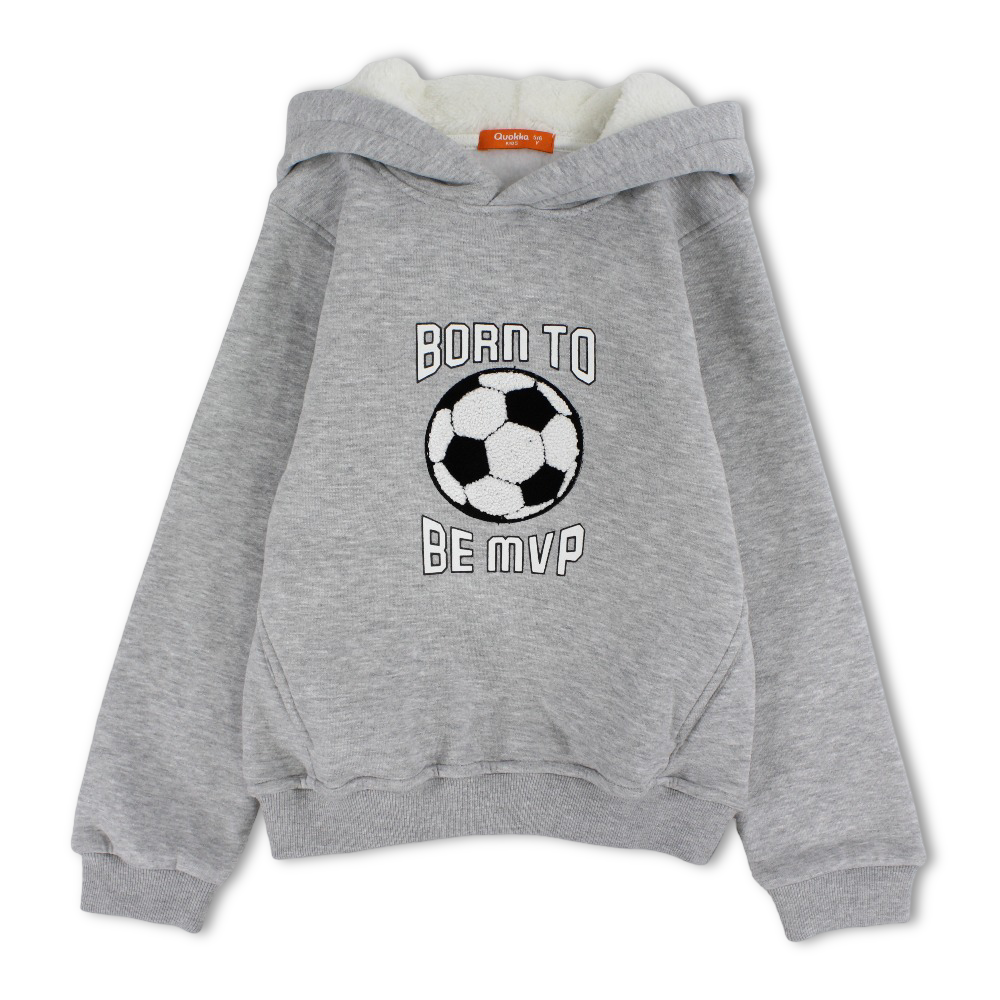 Boys Cotton Hoodie – “Born to Be Mvp” Print