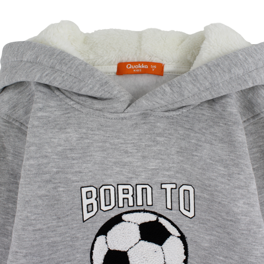 Boys Cotton Hoodie – “Born to Be Mvp” Print