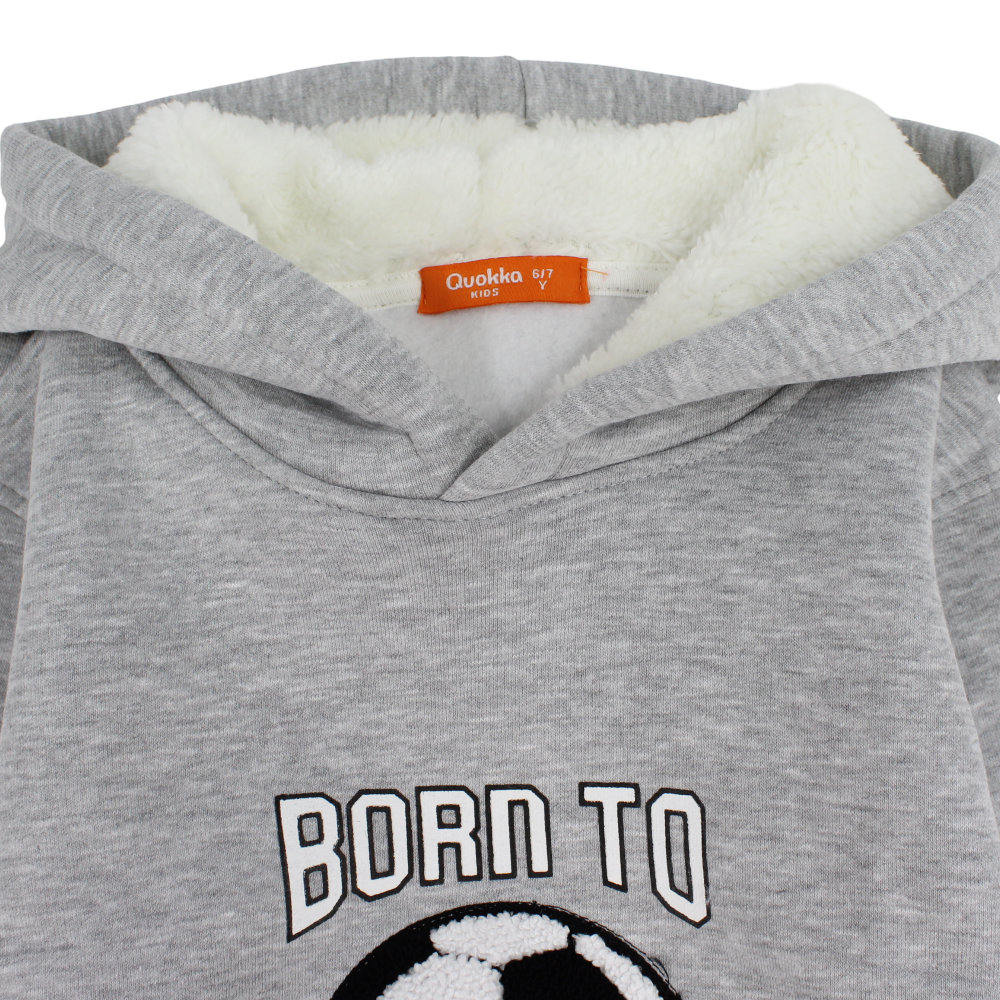 Boys Cotton Hoodie – “Born to Be Mvp” Print