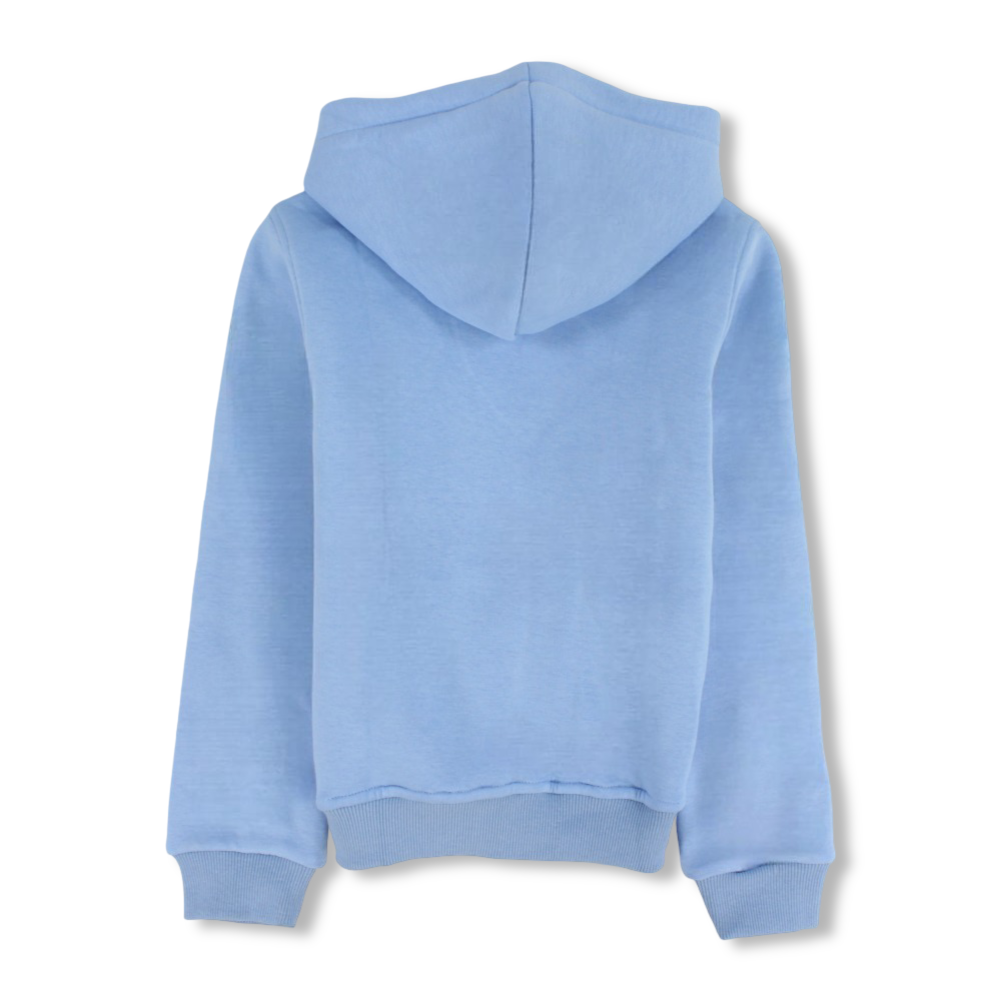 Boys Cotton Hoodie – Baby Blue with Football Pint