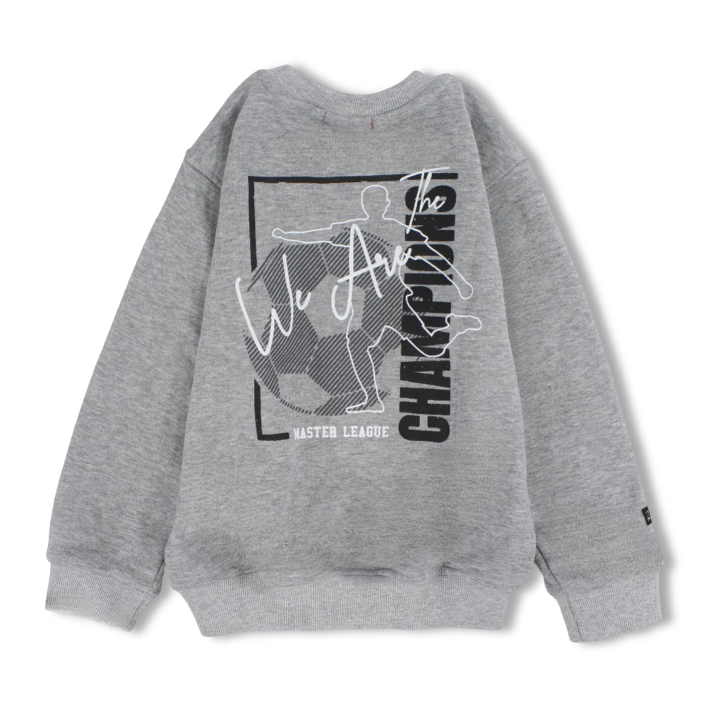 Boys Cotton Sweatshirt - Football Champions Print