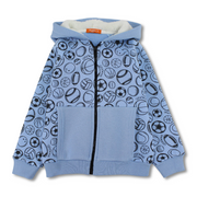 Boys Cotton Hoodie - Sports Balls Print
