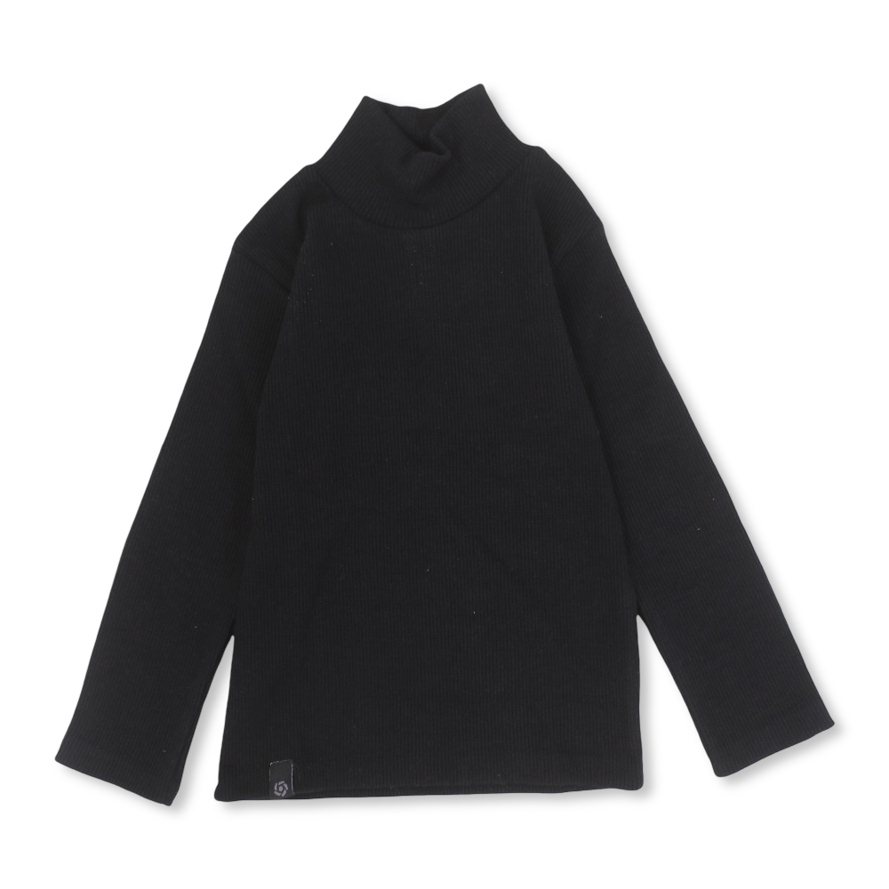 Boys Cotton High Collar Undershirt – Black