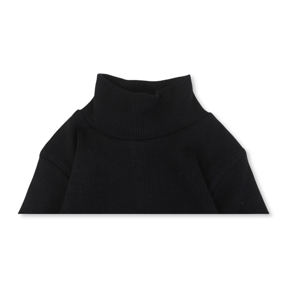 Boys Cotton High Collar Undershirt – Black