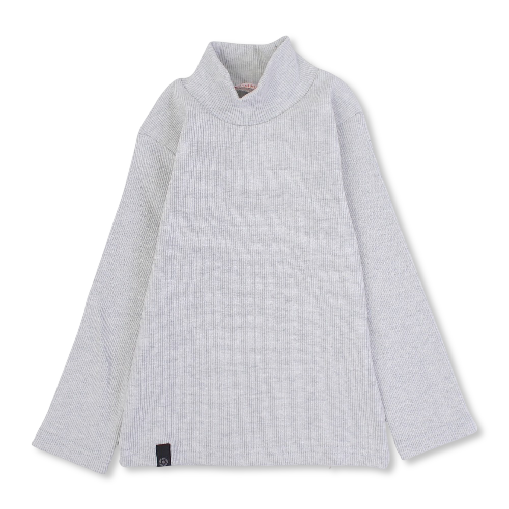 Boys Cotton High Collar Undershirt – Light Grey