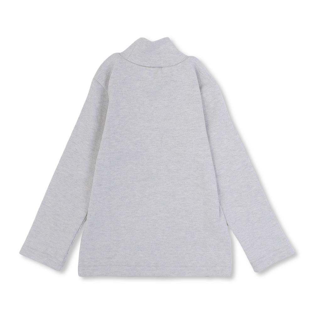 Boys Cotton High Collar Undershirt – Light Grey