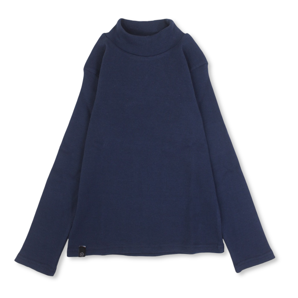 Boys Cotton High Collar Undershirt – Navy