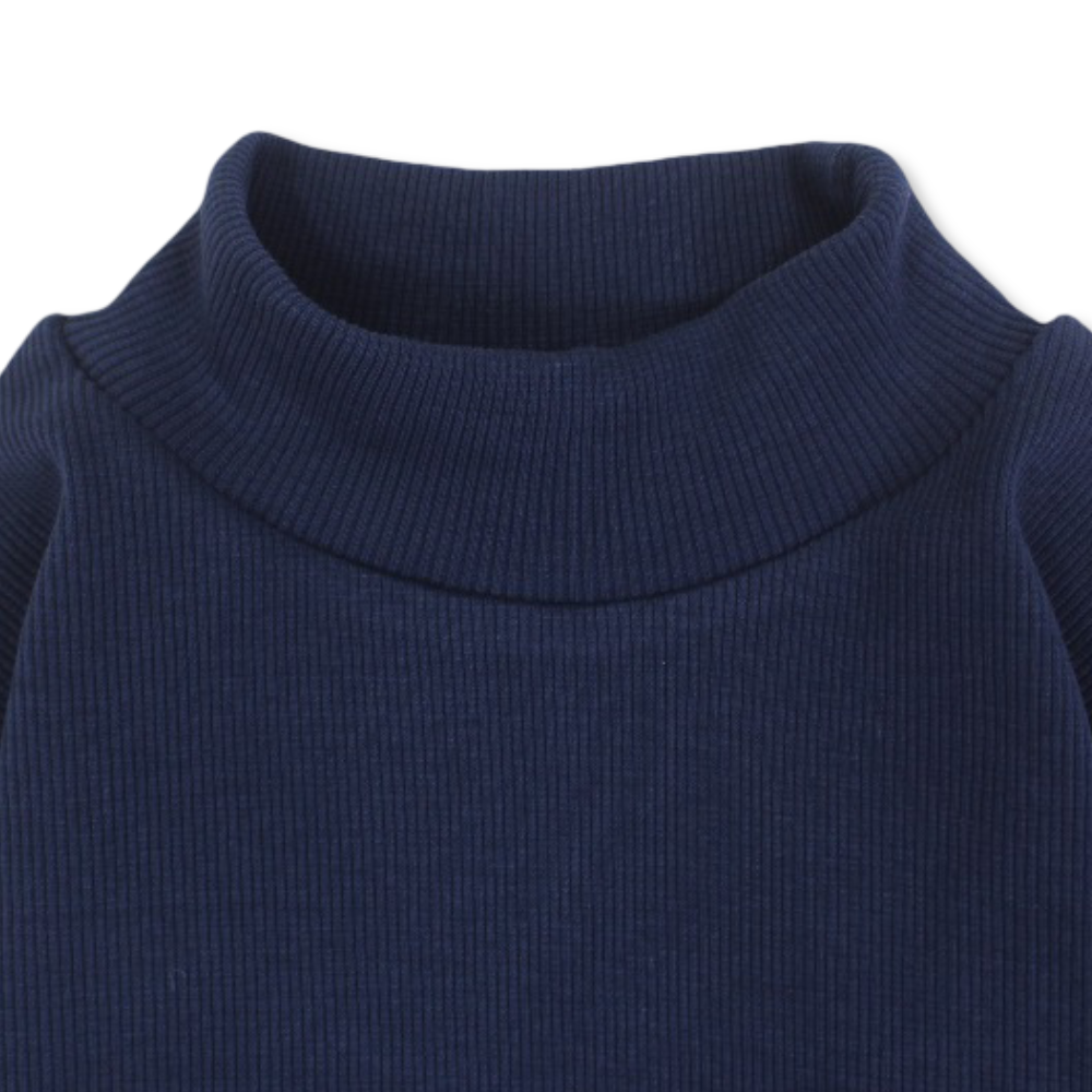 Boys Cotton High Collar Undershirt – Navy
