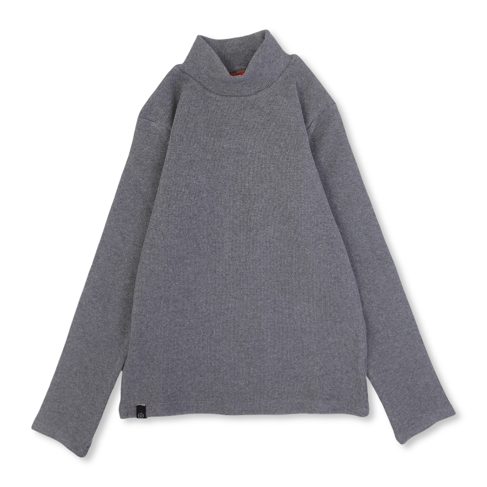 Boys Cotton High Collar Undershirt – Dark Grey
