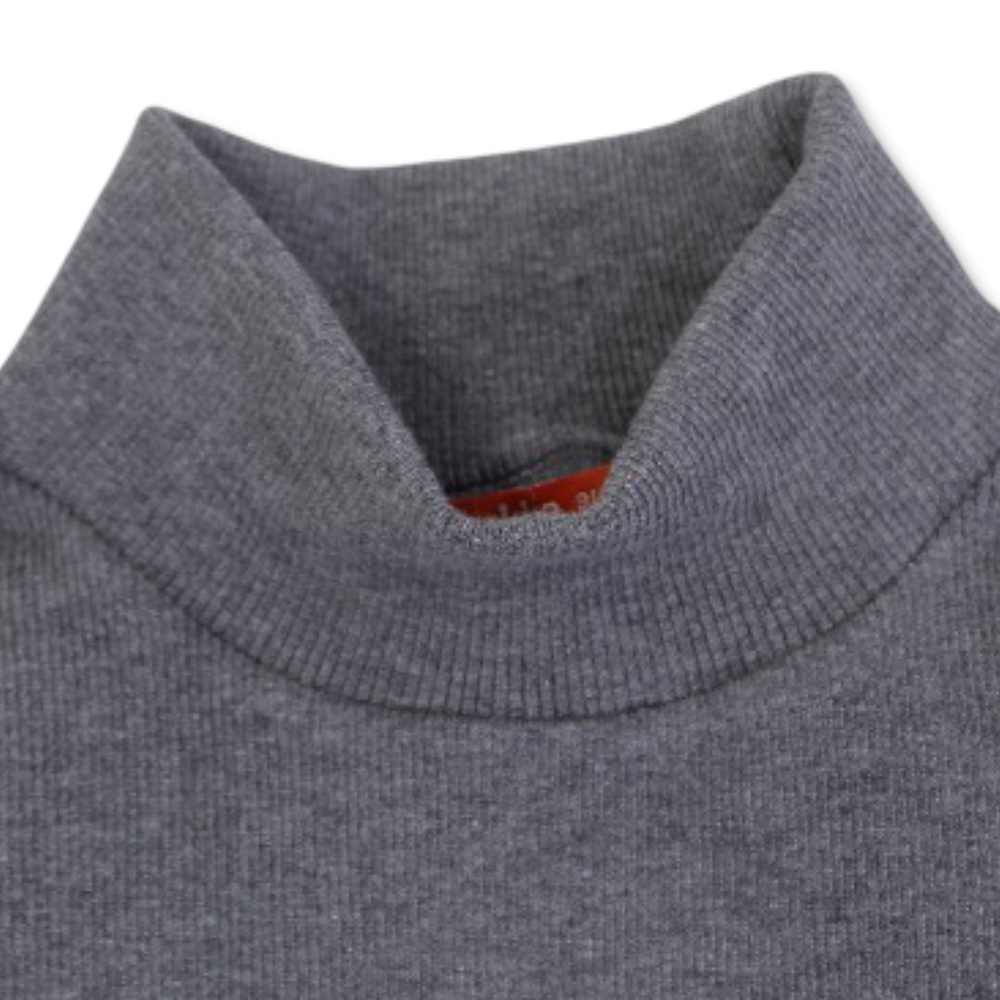 Boys Cotton High Collar Undershirt – Dark Grey