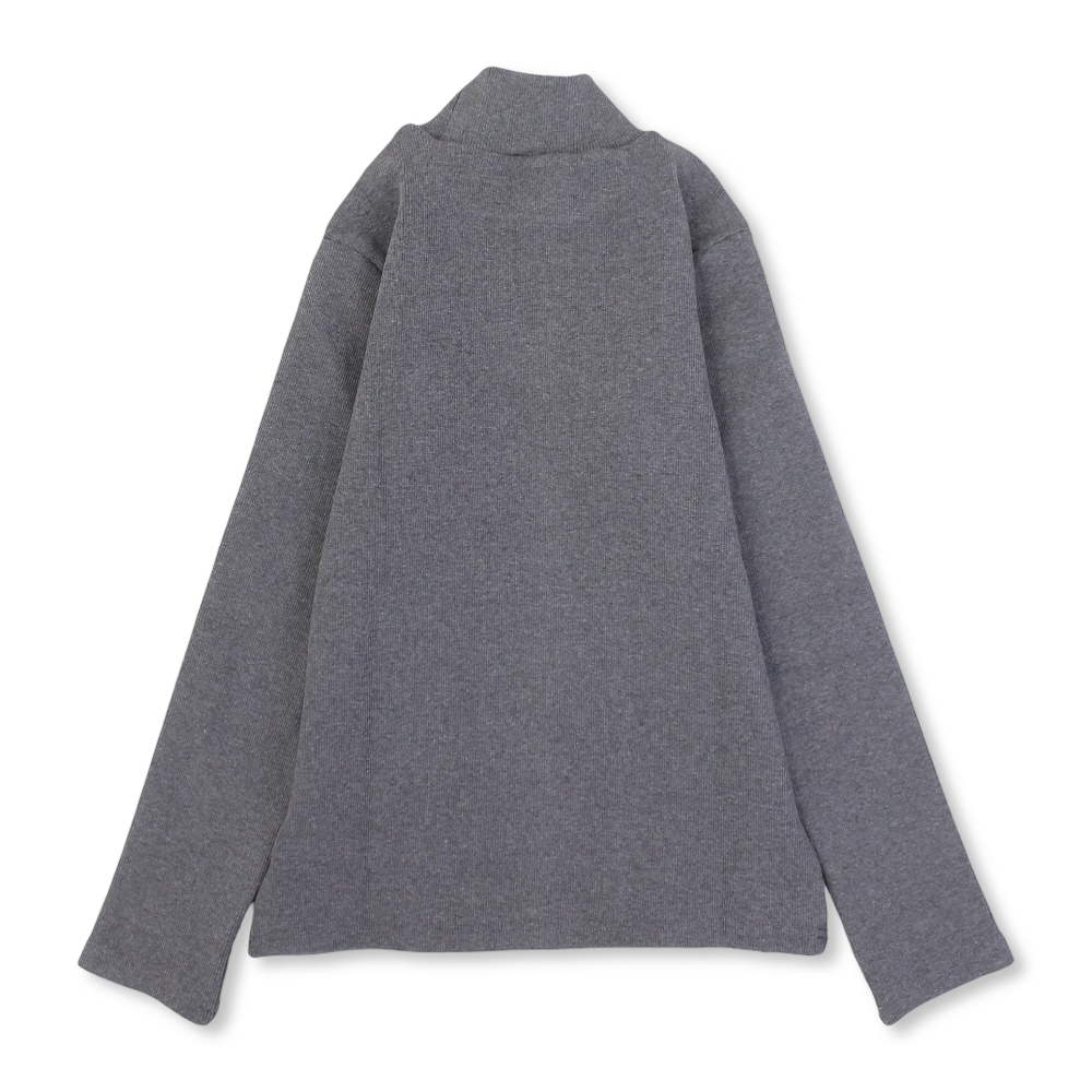 Boys Cotton High Collar Undershirt – Dark Grey