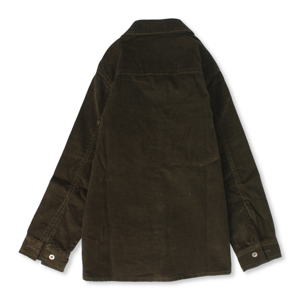 Boys Velvet Shirt – Dark Green