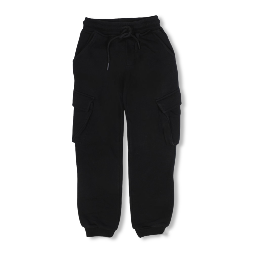 Boys Cotton Sweatpants – Black