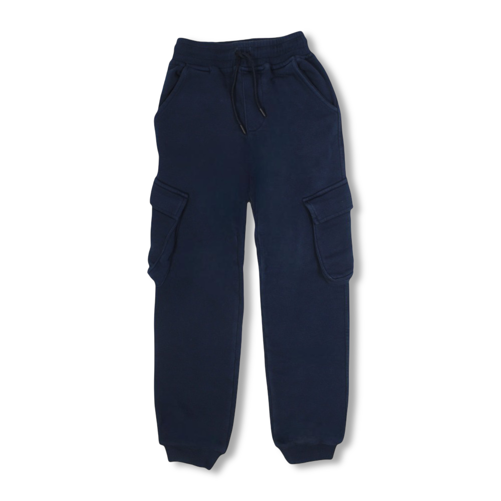 Boys Cotton Sweatpants – Navy