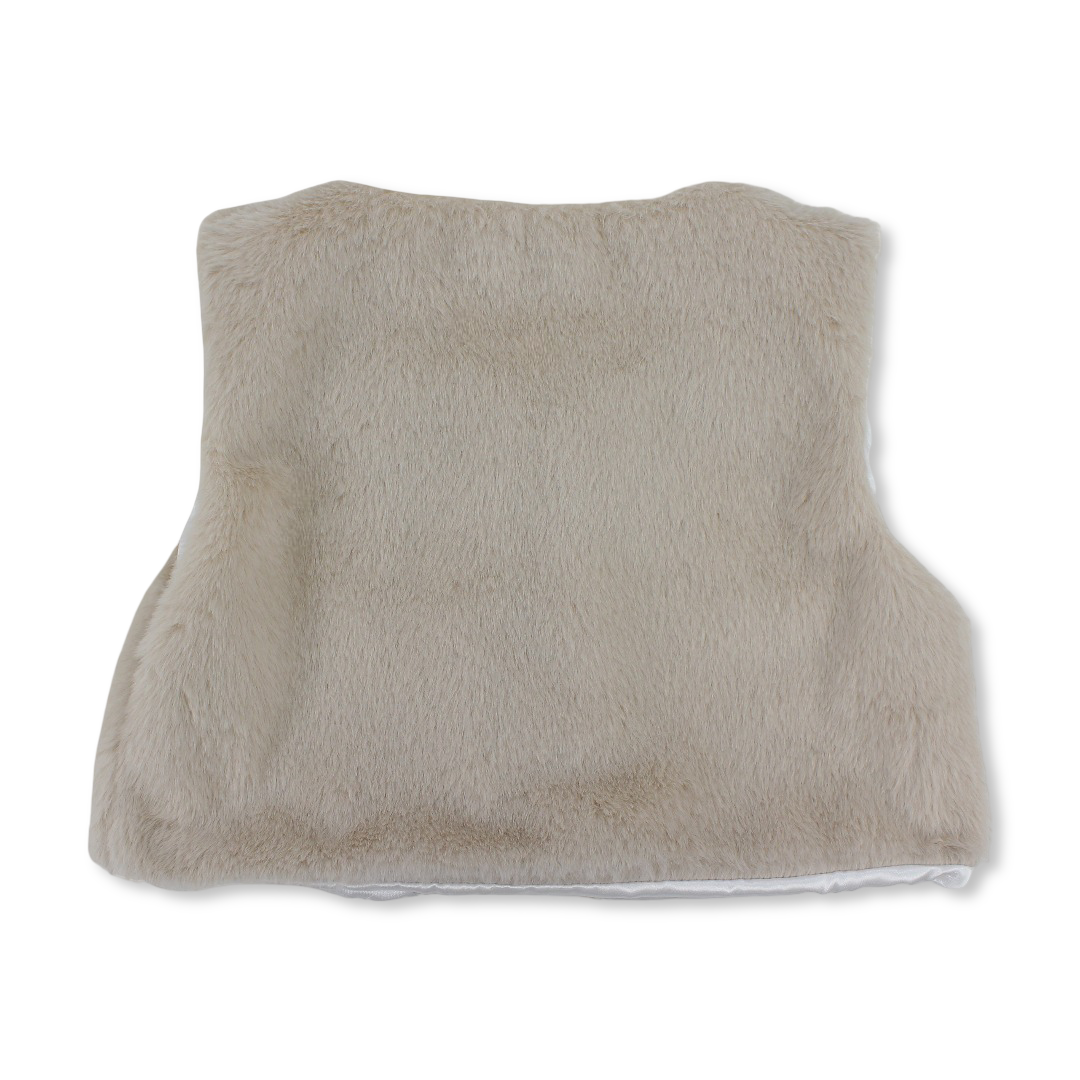 Girls Fur Jacket – Beige