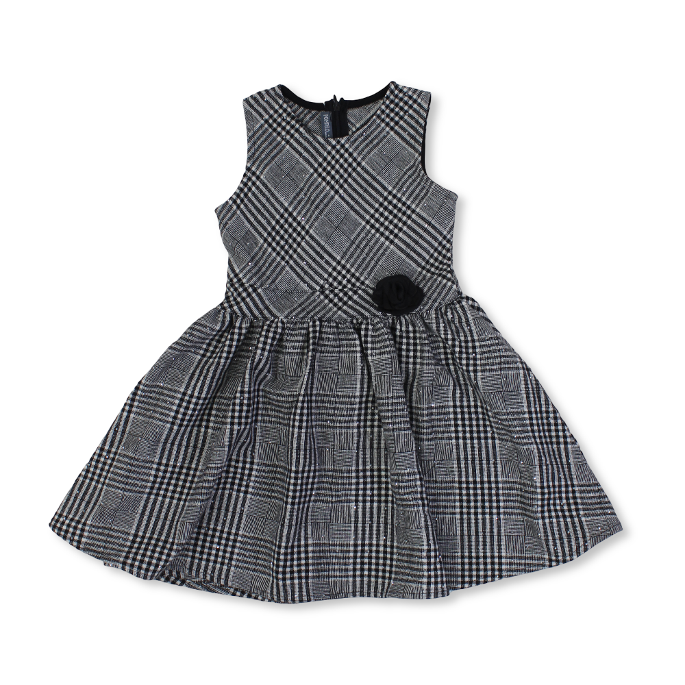Girls Polyester Dress – Grey