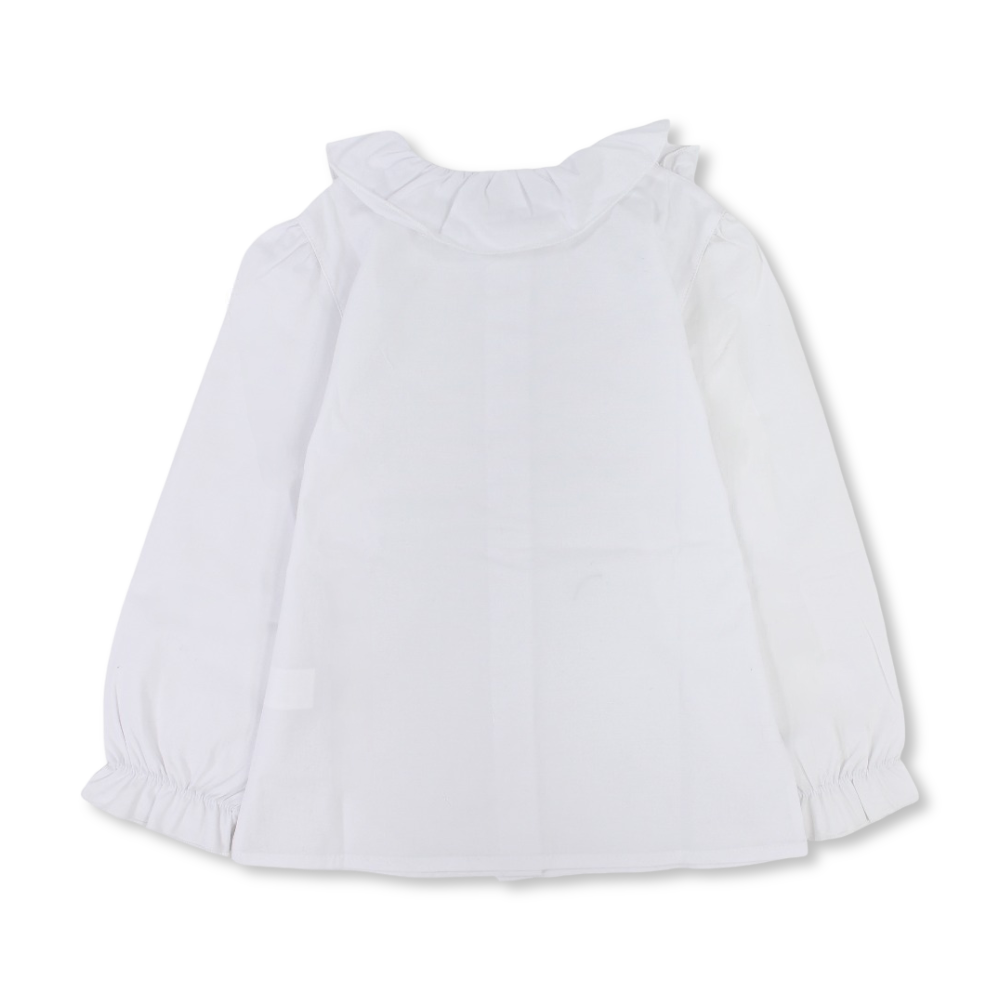 Girls Cotton Shirt – White
