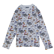 Boys Cotton T-Shirt – Off-White with Cool Prints