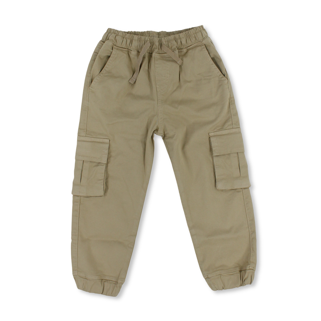 Boys Cotton Pants – Beige