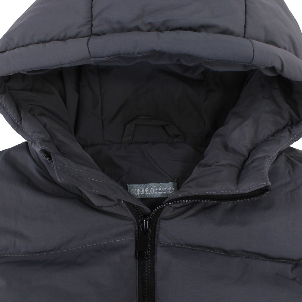 Boys Waterproof Hooded Jacket – Grey