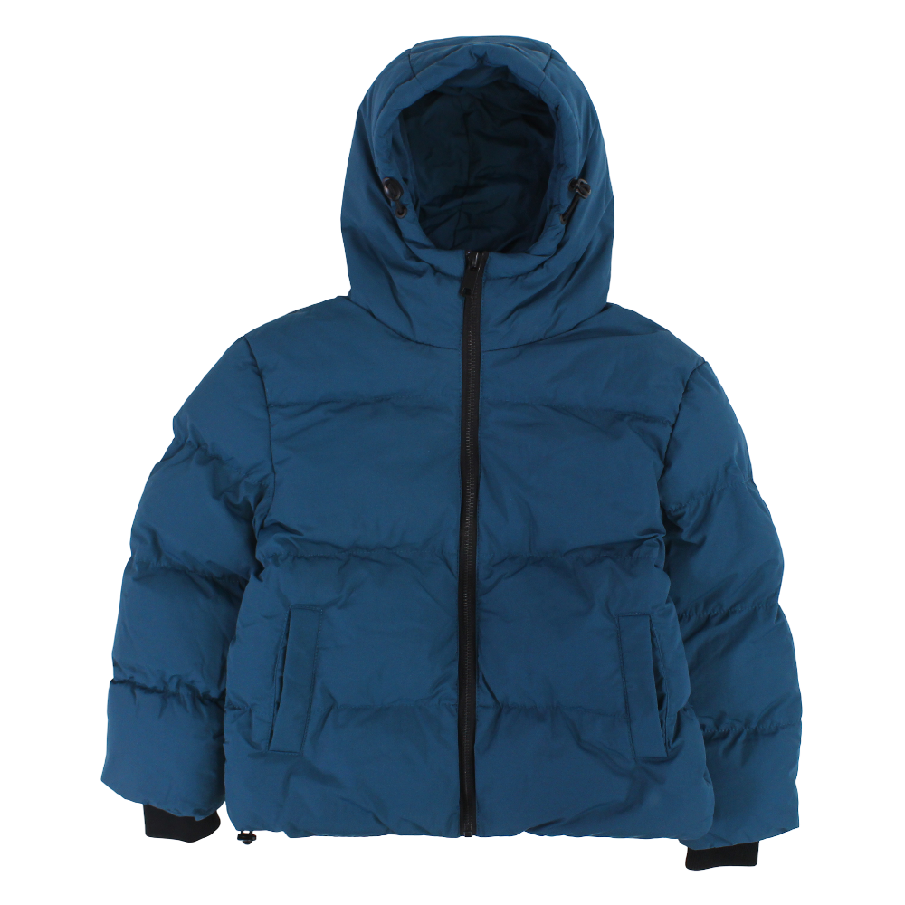 Boys Waterproof Hooded Jacket – Petroleum Blue