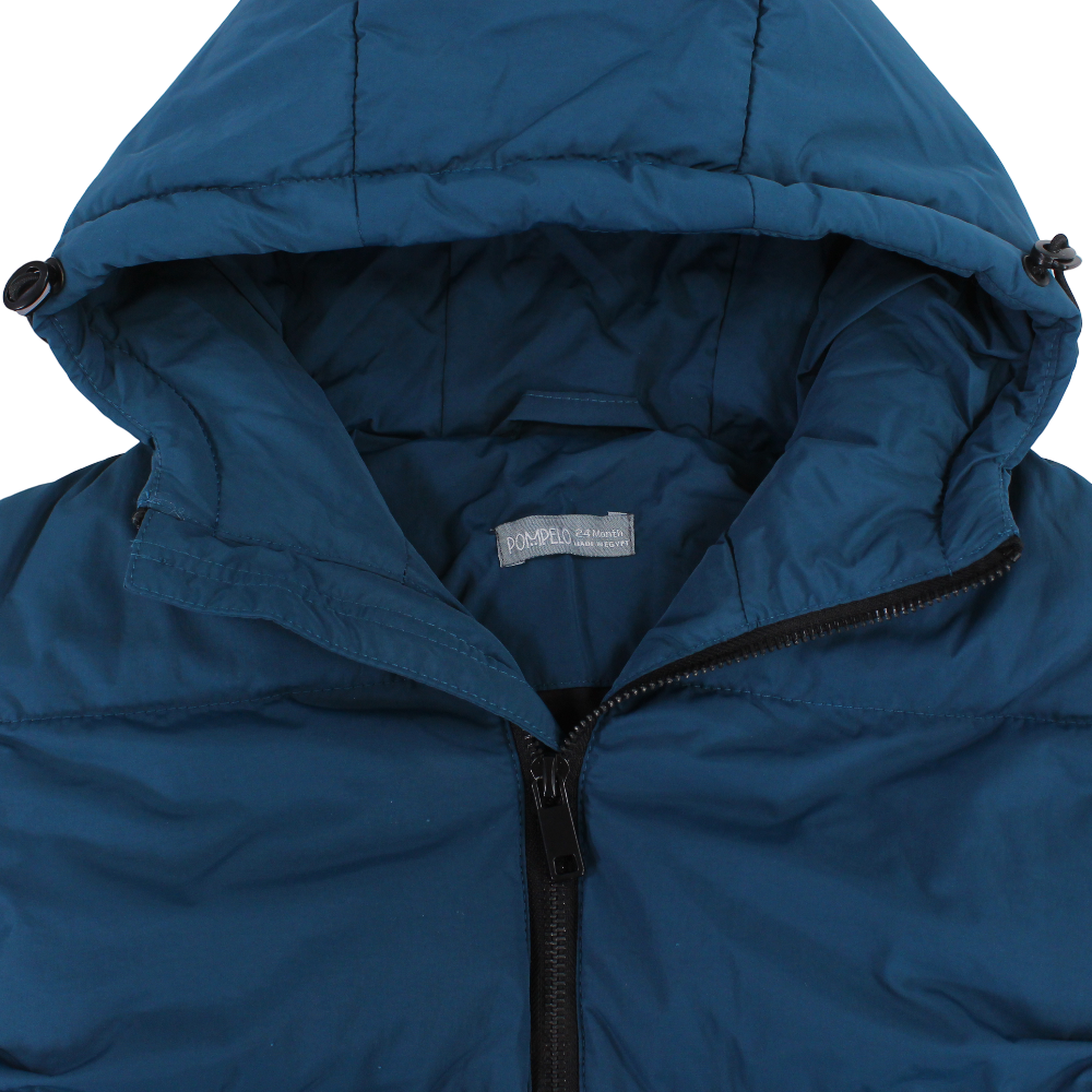 Boys Waterproof Hooded Jacket – Petroleum Blue