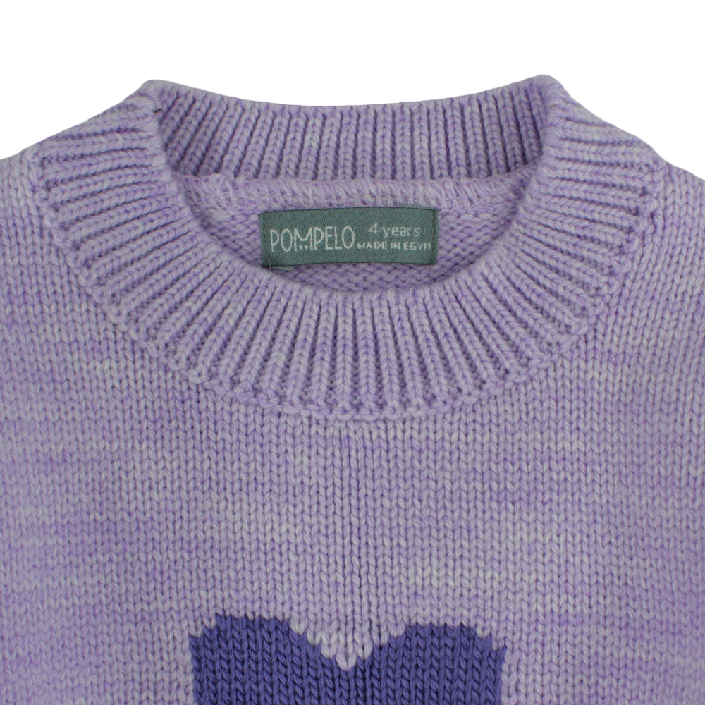 Girls Wool Pullover – Hearts Design