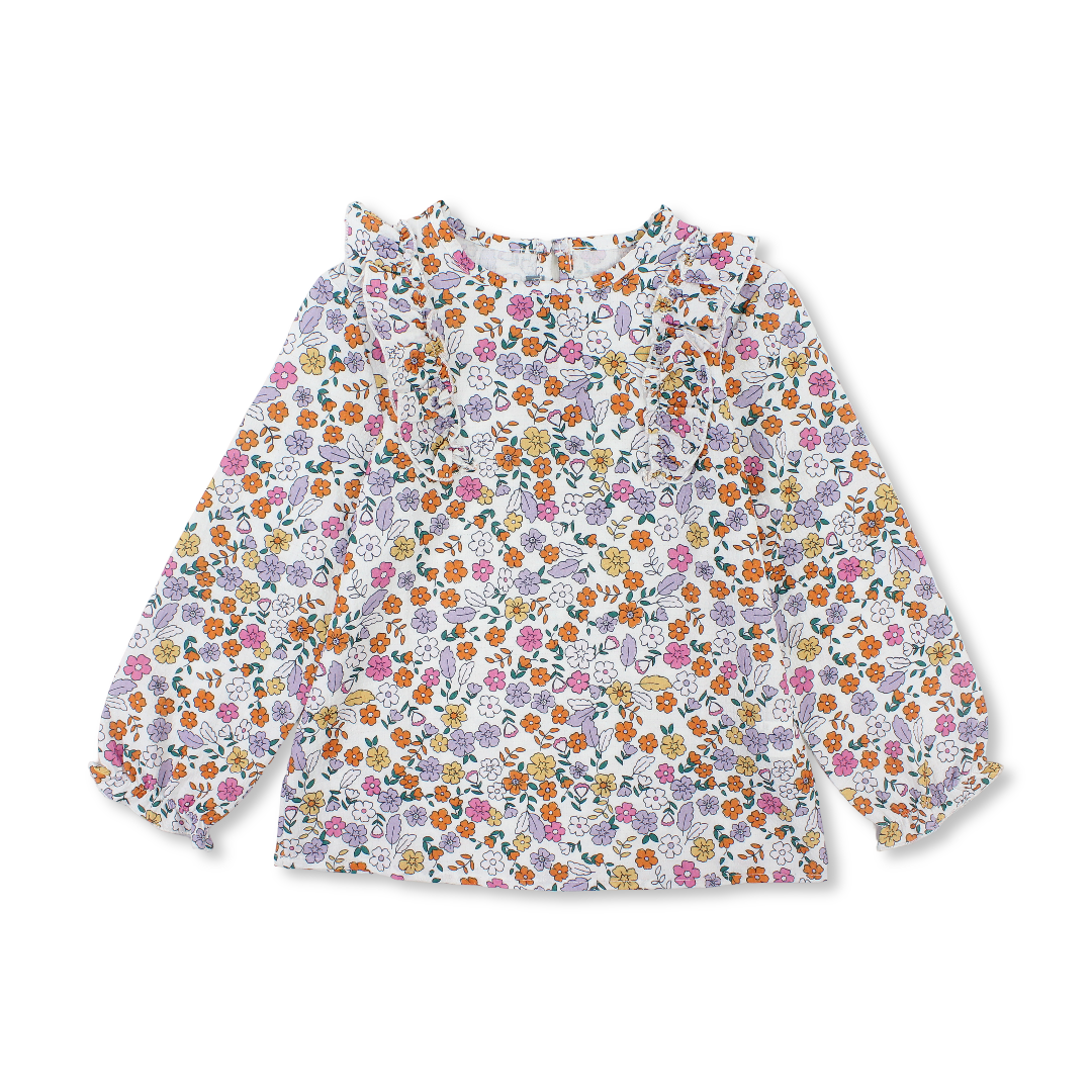 Girls Blouse – Off-White Printed