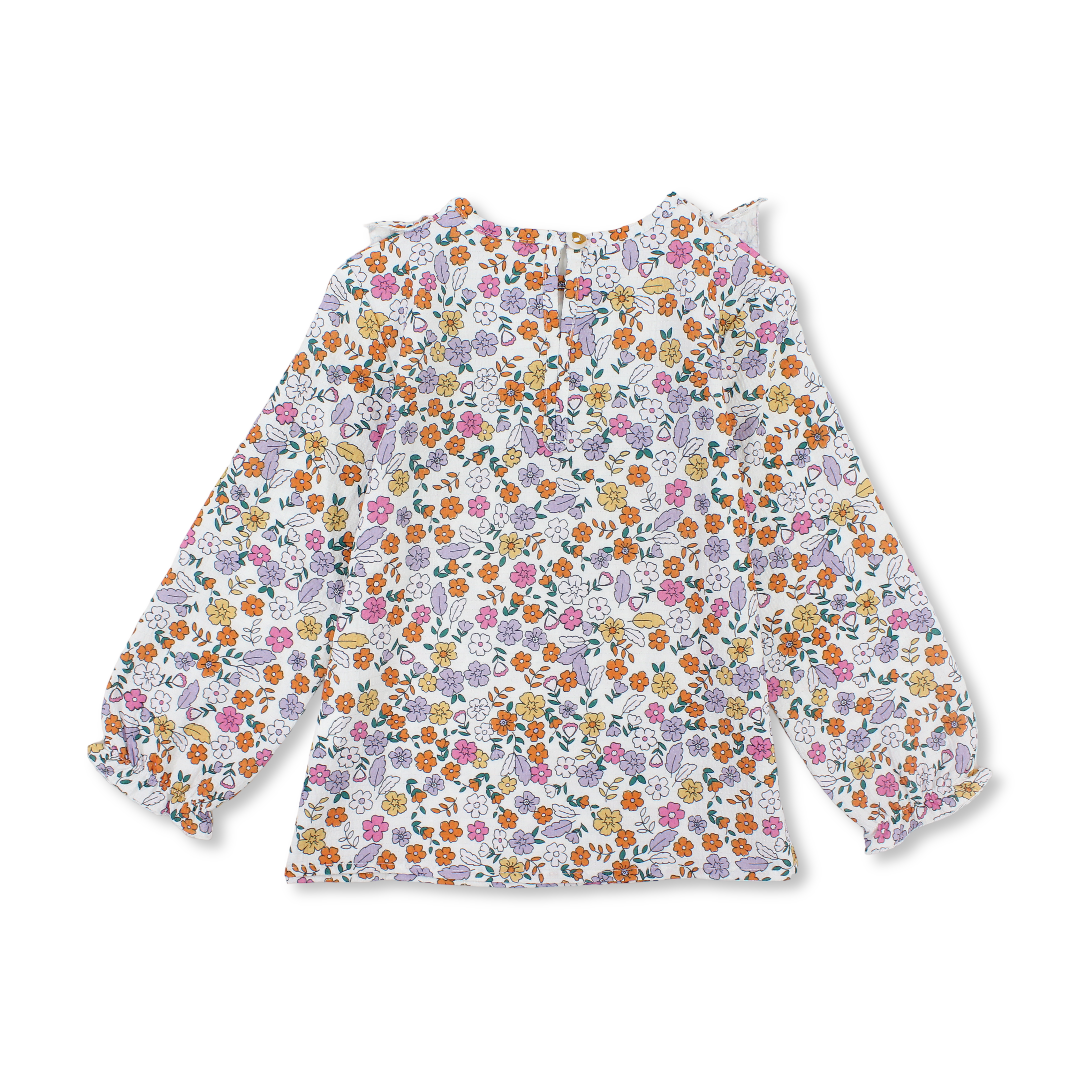 Girls Blouse – Off-White Printed