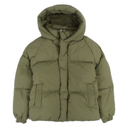 Girls Waterproof Hooded Jacket – Army Green