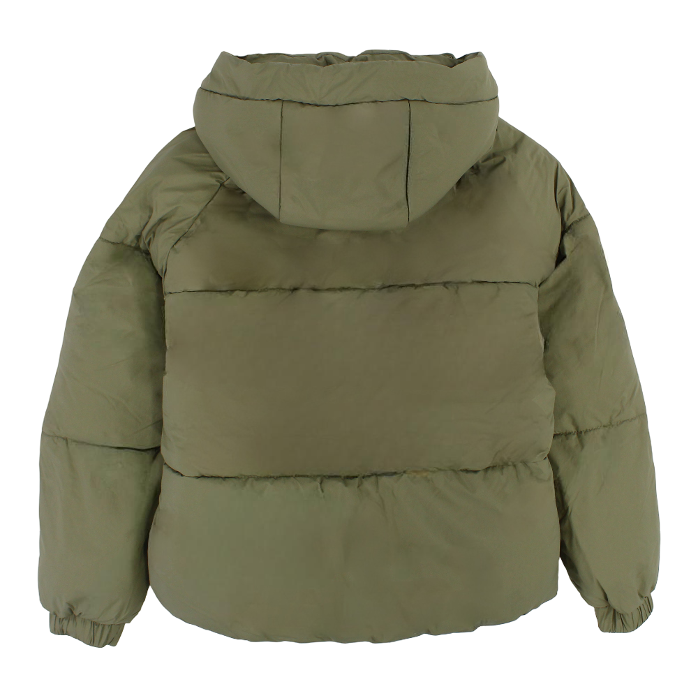 Girls Waterproof Hooded Jacket – Army Green