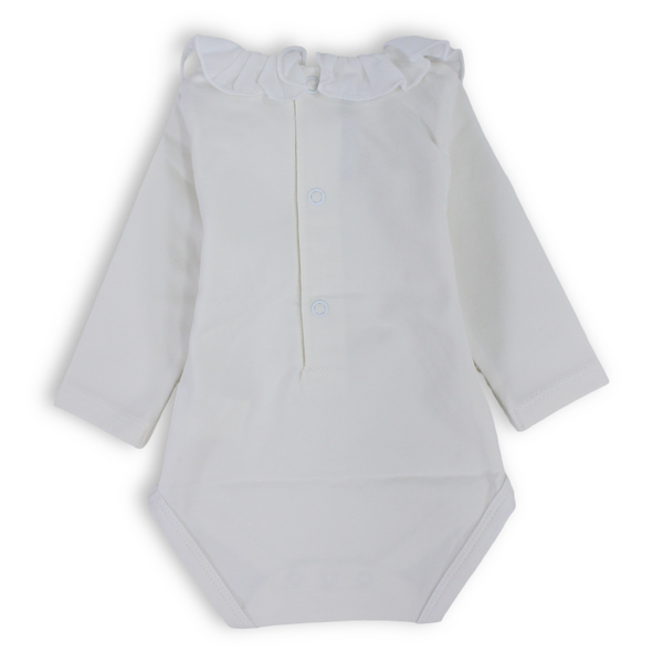 Baby Girls Cotton Bodysuit – Off-White