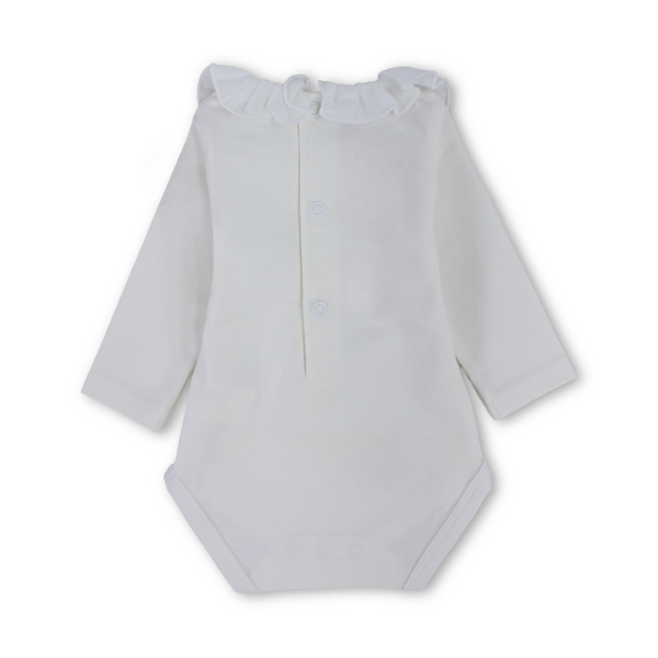 Baby Girls Cotton Bodysuit – Off-White