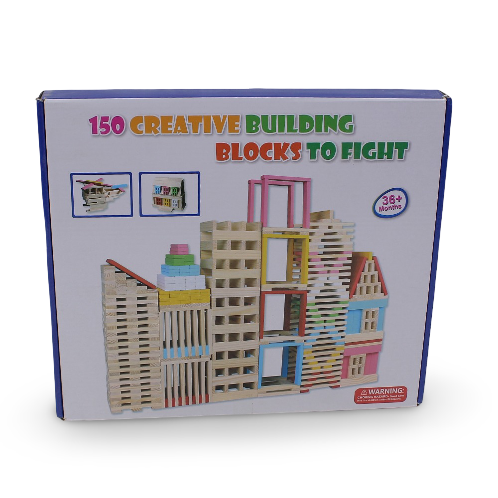 Creative Wooden Building Blocks – 150 Pcs - Toys - Bright Future