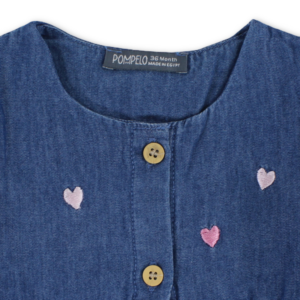Baby Girls Denim Dress – Navy